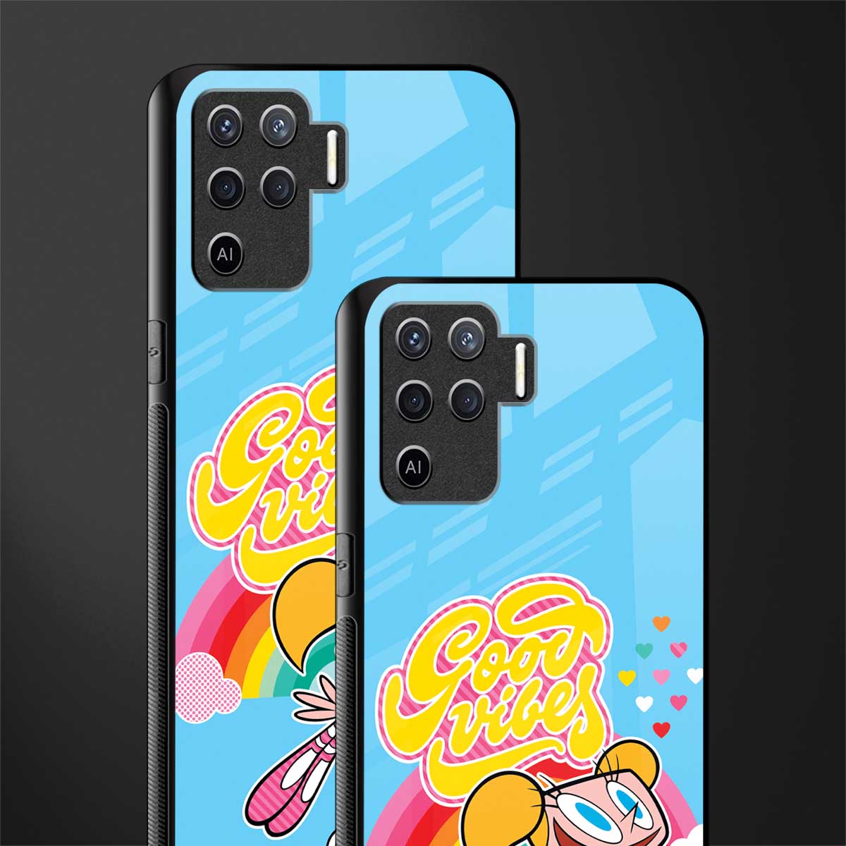 deedee good vibes glass case for oppo f19 pro image-2
