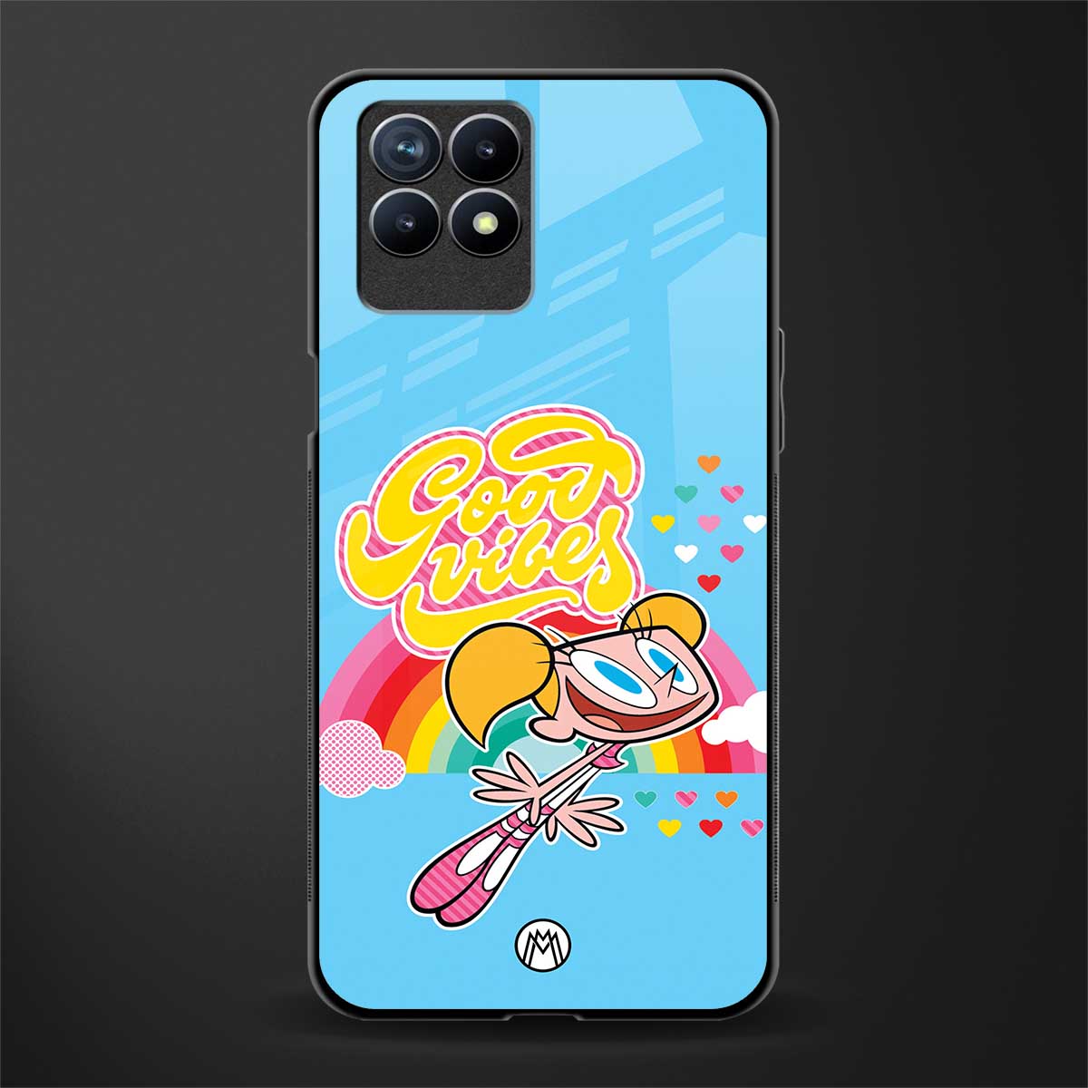 deedee good vibes glass case for realme 8i image