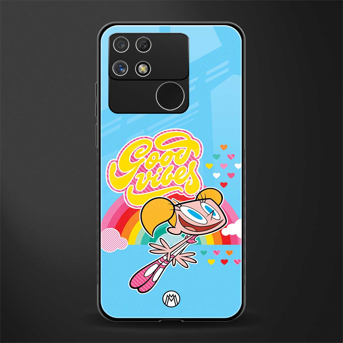deedee good vibes back phone cover | glass case for realme narzo 50a