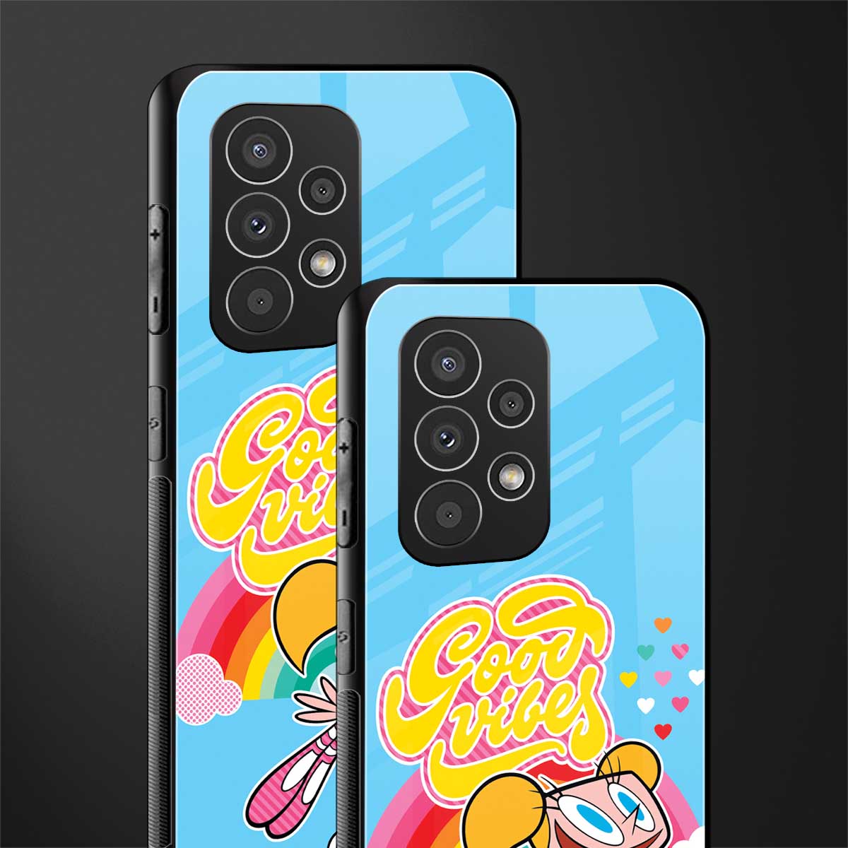deedee good vibes back phone cover | glass case for samsung galaxy a73 5g