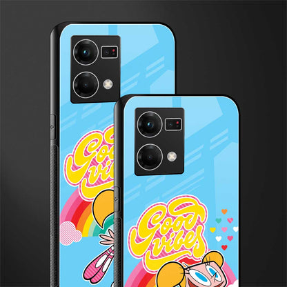 deedee good vibes back phone cover | glass case for oppo f21 pro 4g