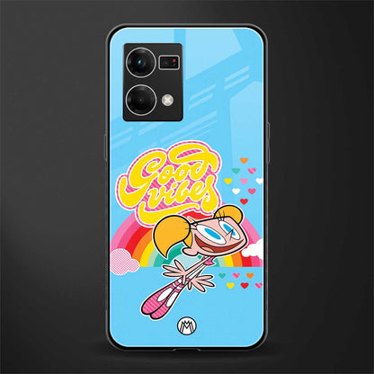 deedee good vibes back phone cover | glass case for oppo f21 pro 4g