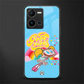 deedee good vibes back phone cover | glass case for vivo y35 4g
