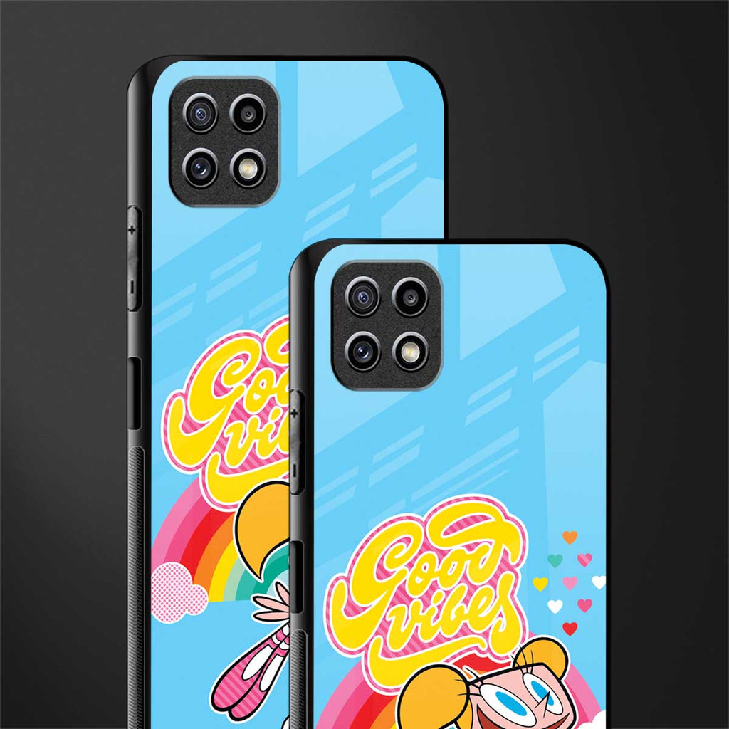 deedee good vibes back phone cover | glass case for samsung galaxy f42