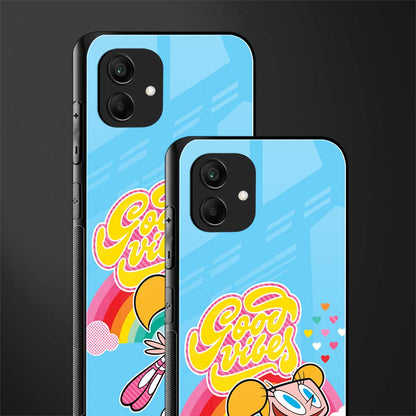 deedee good vibes back phone cover | glass case for samsung galaxy a04