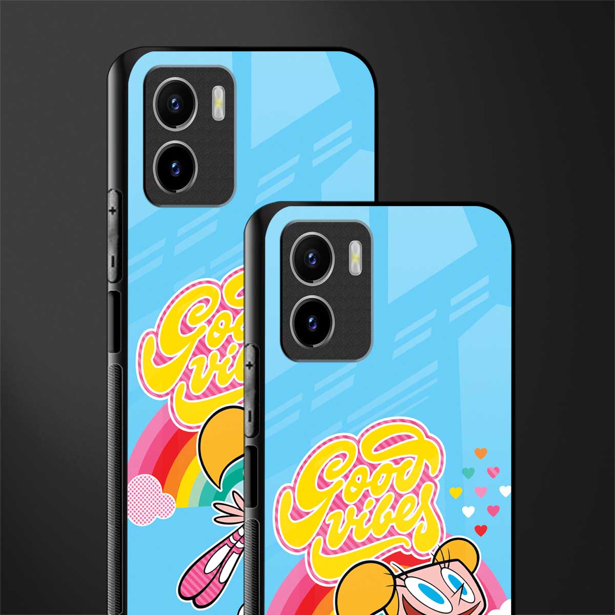 deedee good vibes back phone cover | glass case for vivo y72