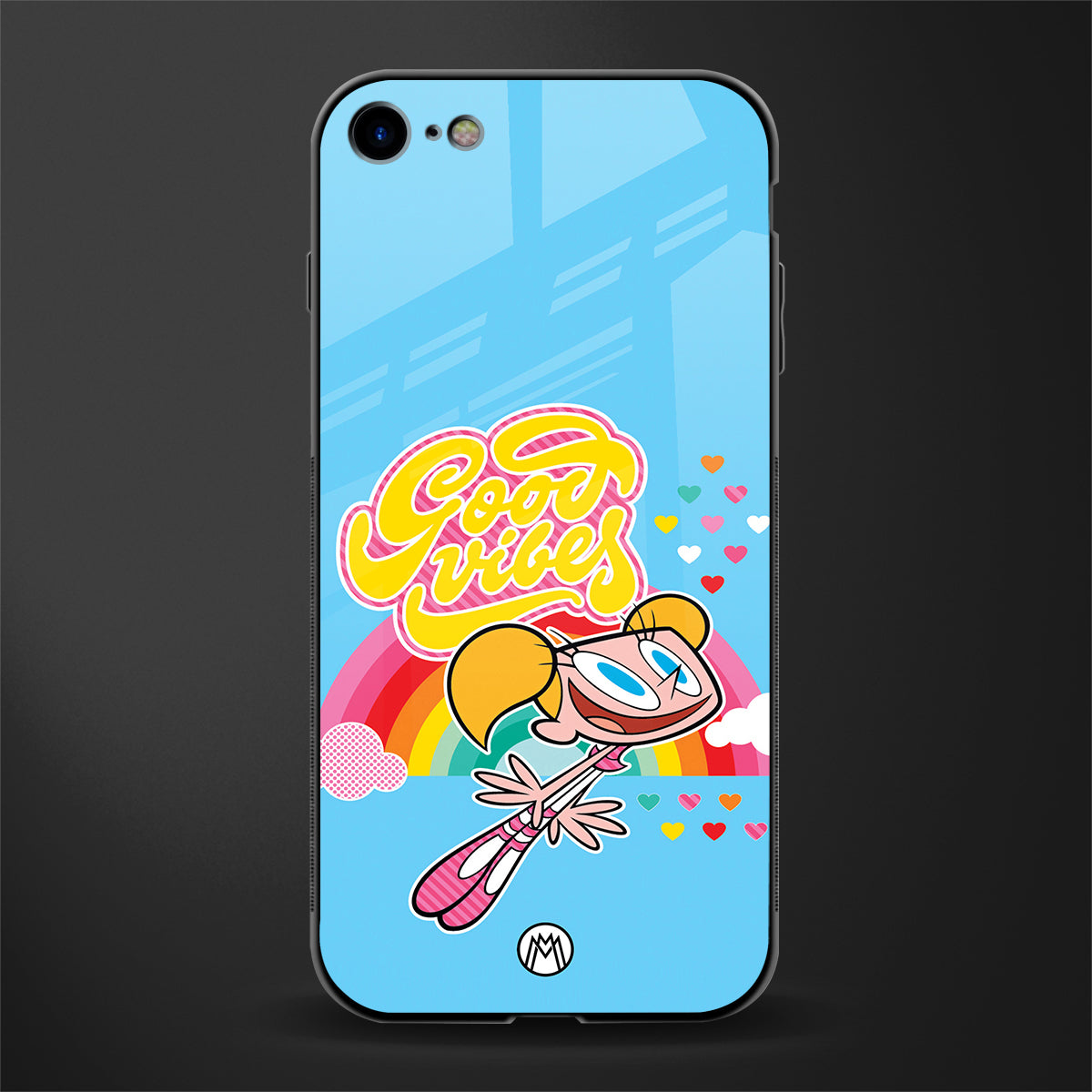 deedee good vibes glass case for iphone se 2020 image