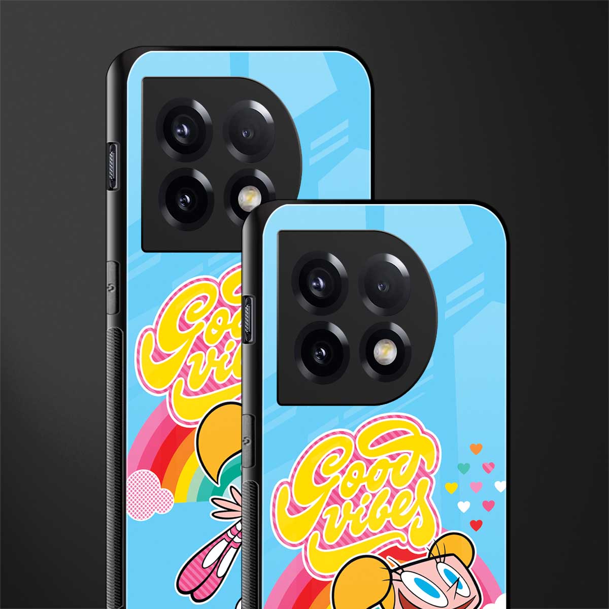 deedee good vibes back phone cover | glass case for oneplus 11