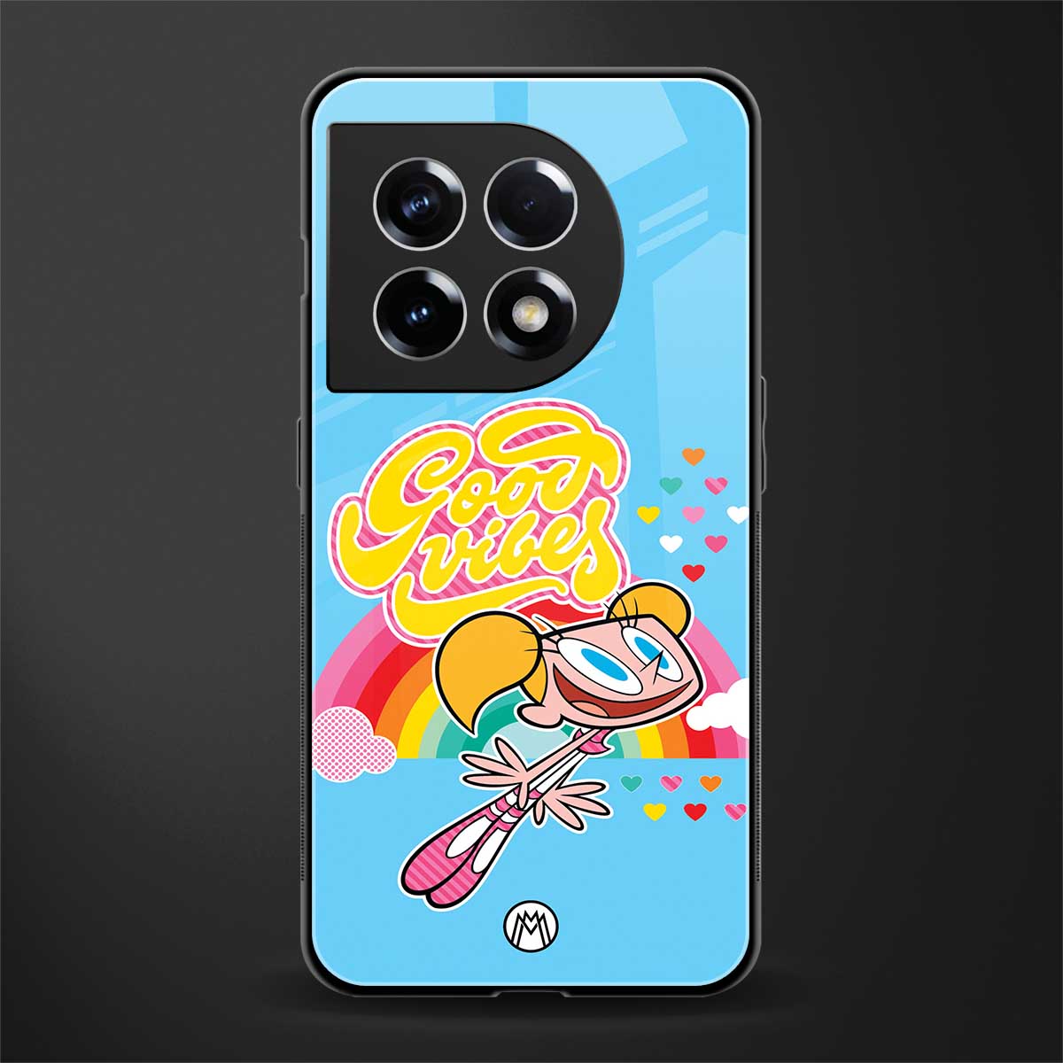 deedee good vibes back phone cover | glass case for oneplus 11