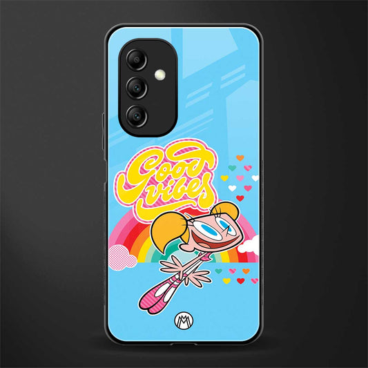 deedee good vibes back phone cover | glass case for samsung galaxy a14 5g