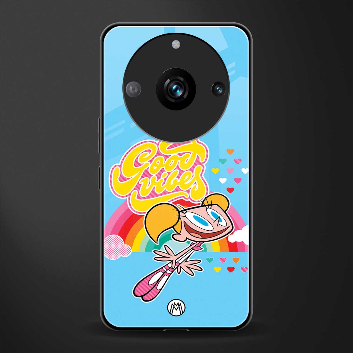 deedee good vibes back phone cover | glass case for realme 11 pro 5g