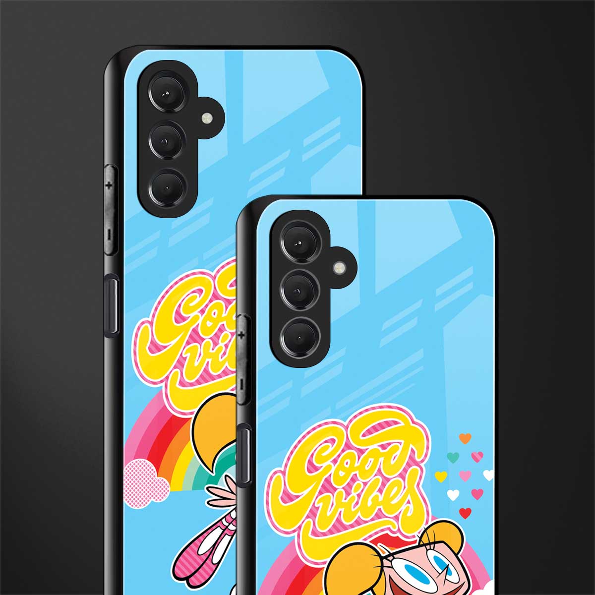 deedee good vibes back phone cover | glass case for samsun galaxy a24 4g