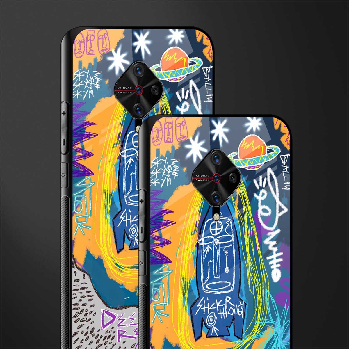 deja vu glass case for vivo s1 pro image-2