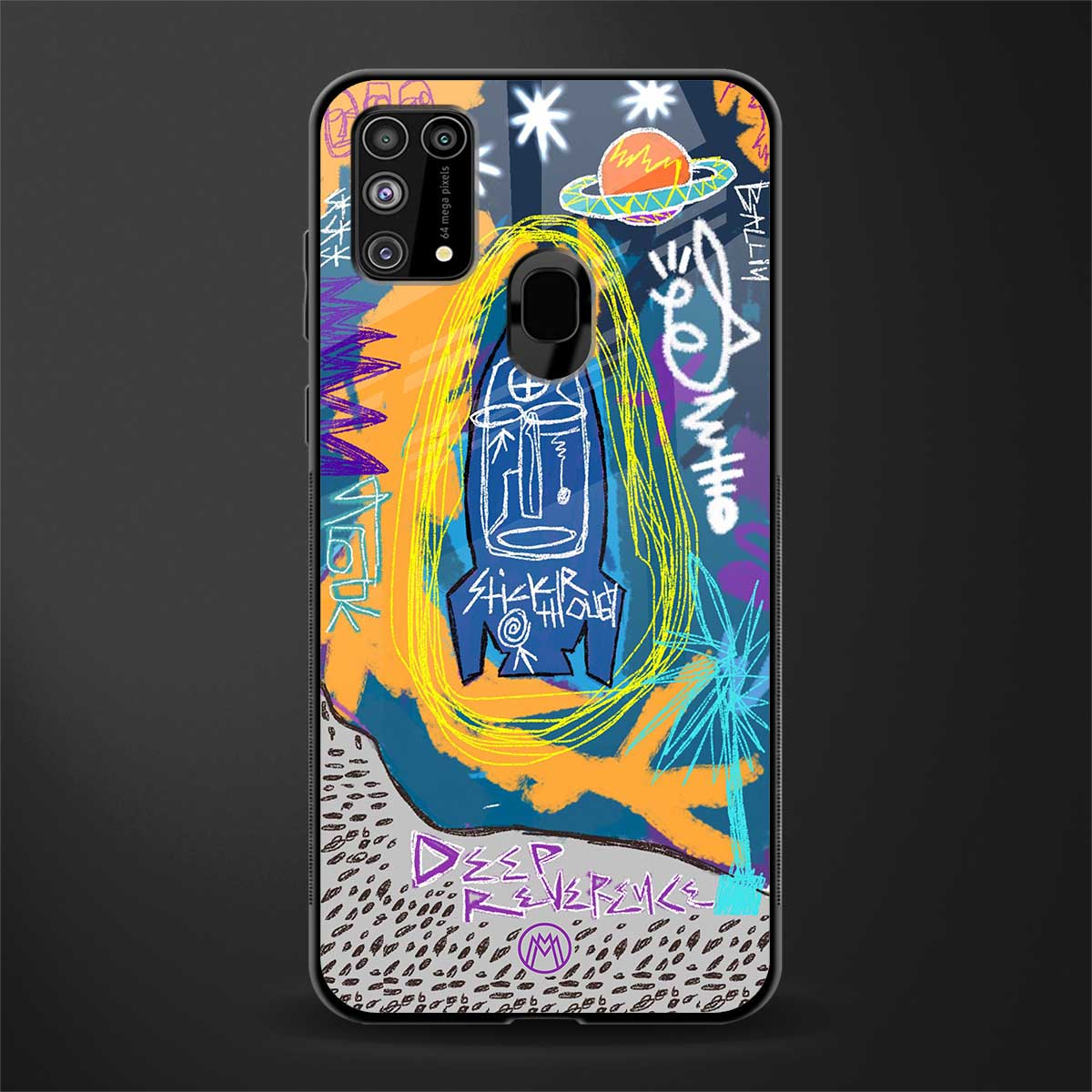 deja vu glass case for samsung galaxy f41 image