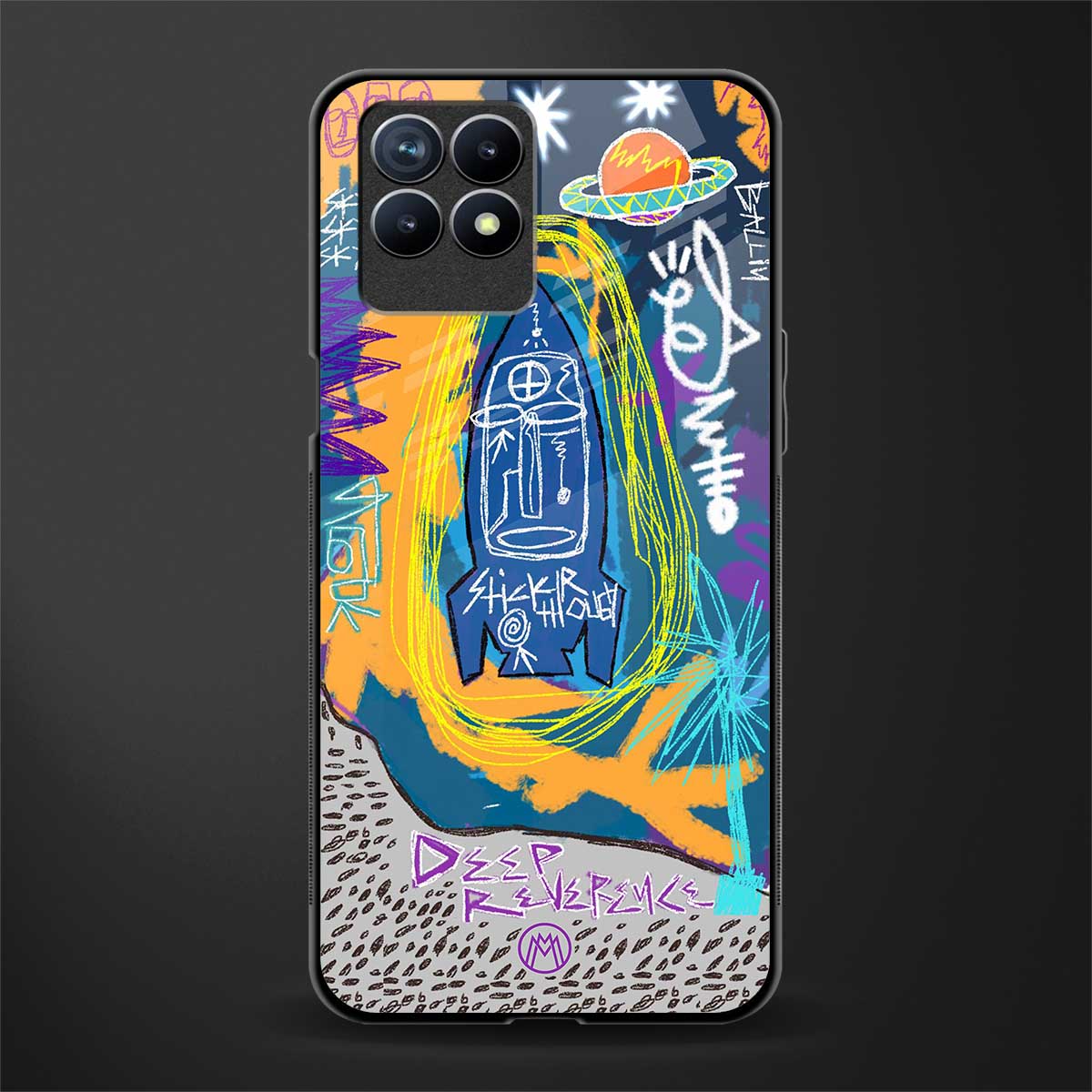 deja vu glass case for realme 8i image