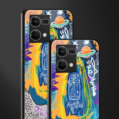 deja vu back phone cover | glass case for oppo f21 pro 4g