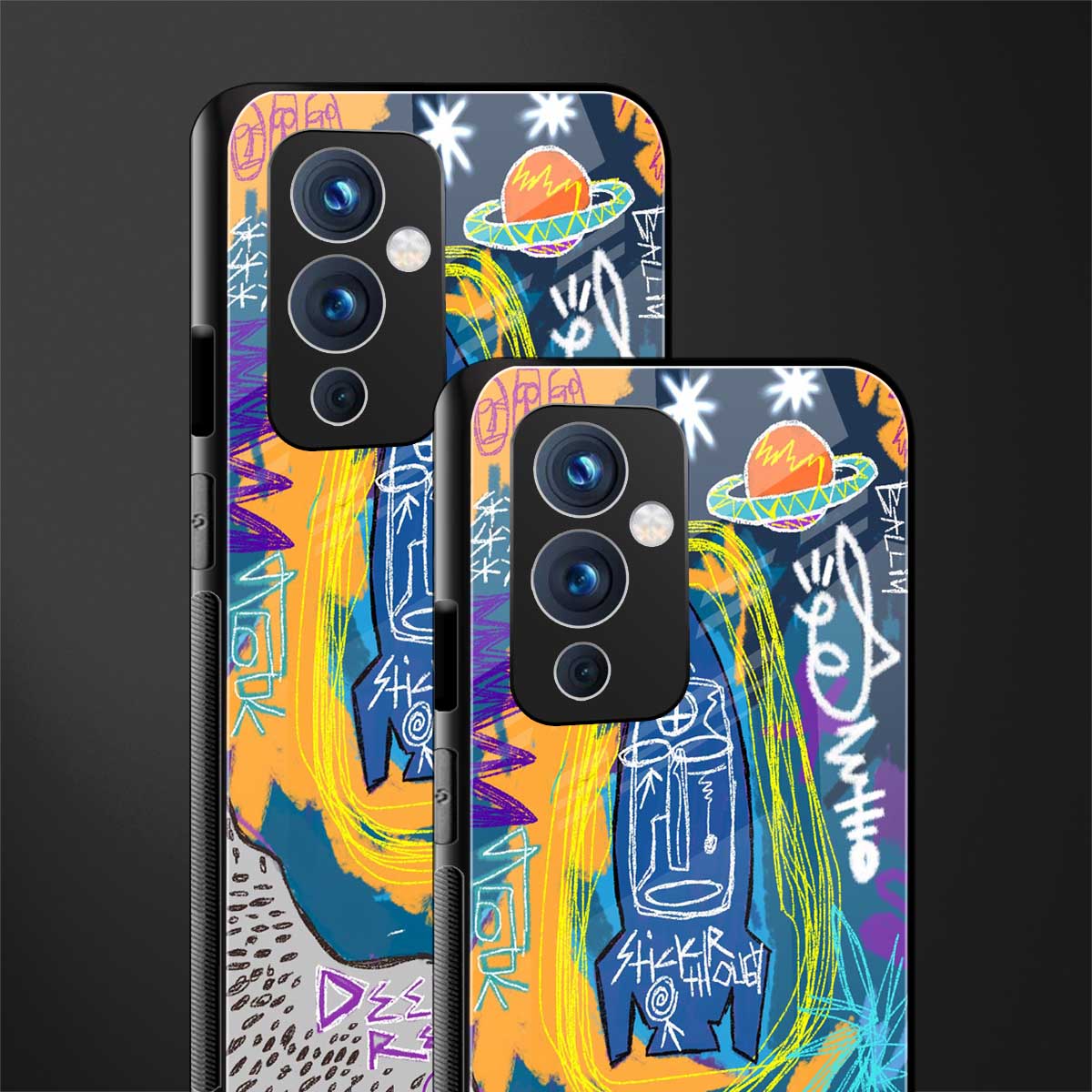 deja vu back phone cover | glass case for oneplus 9