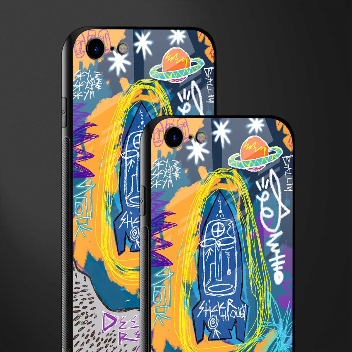 deja vu glass case for iphone se 2020 image-2