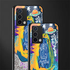 deja vu back phone cover | glass case for oppo a74 4g