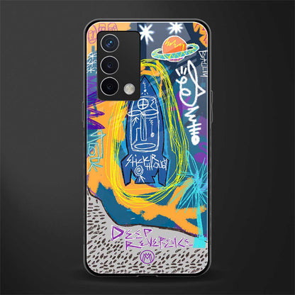 deja vu back phone cover | glass case for oppo a74 4g