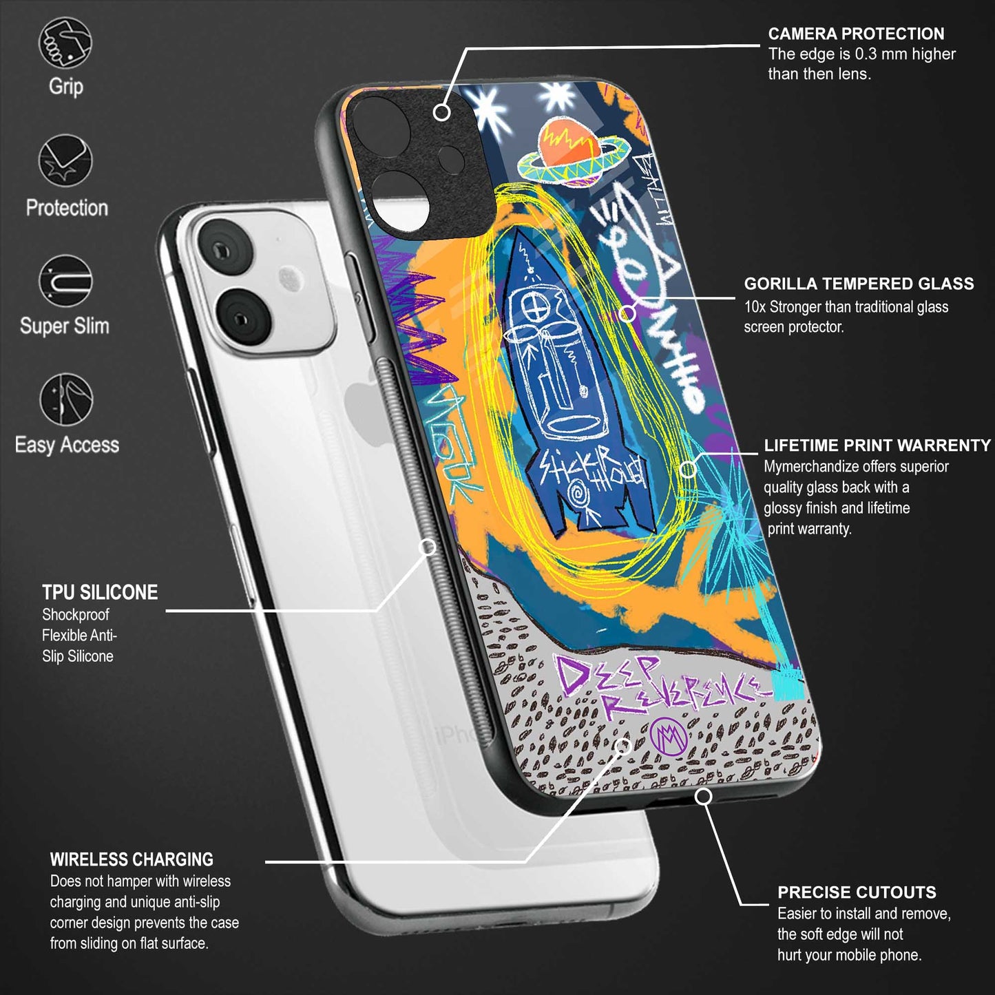 deja vu back phone cover | glass case for samsun galaxy a24 4g