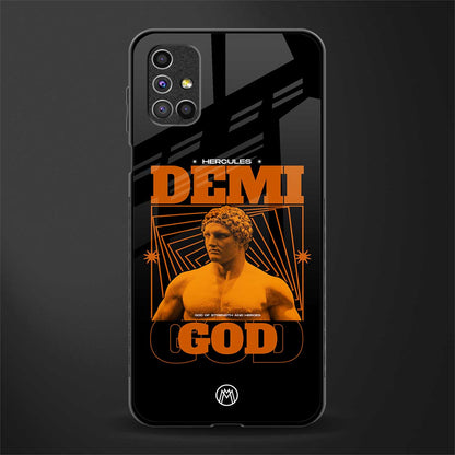 demi god glass case for samsung galaxy m51 image