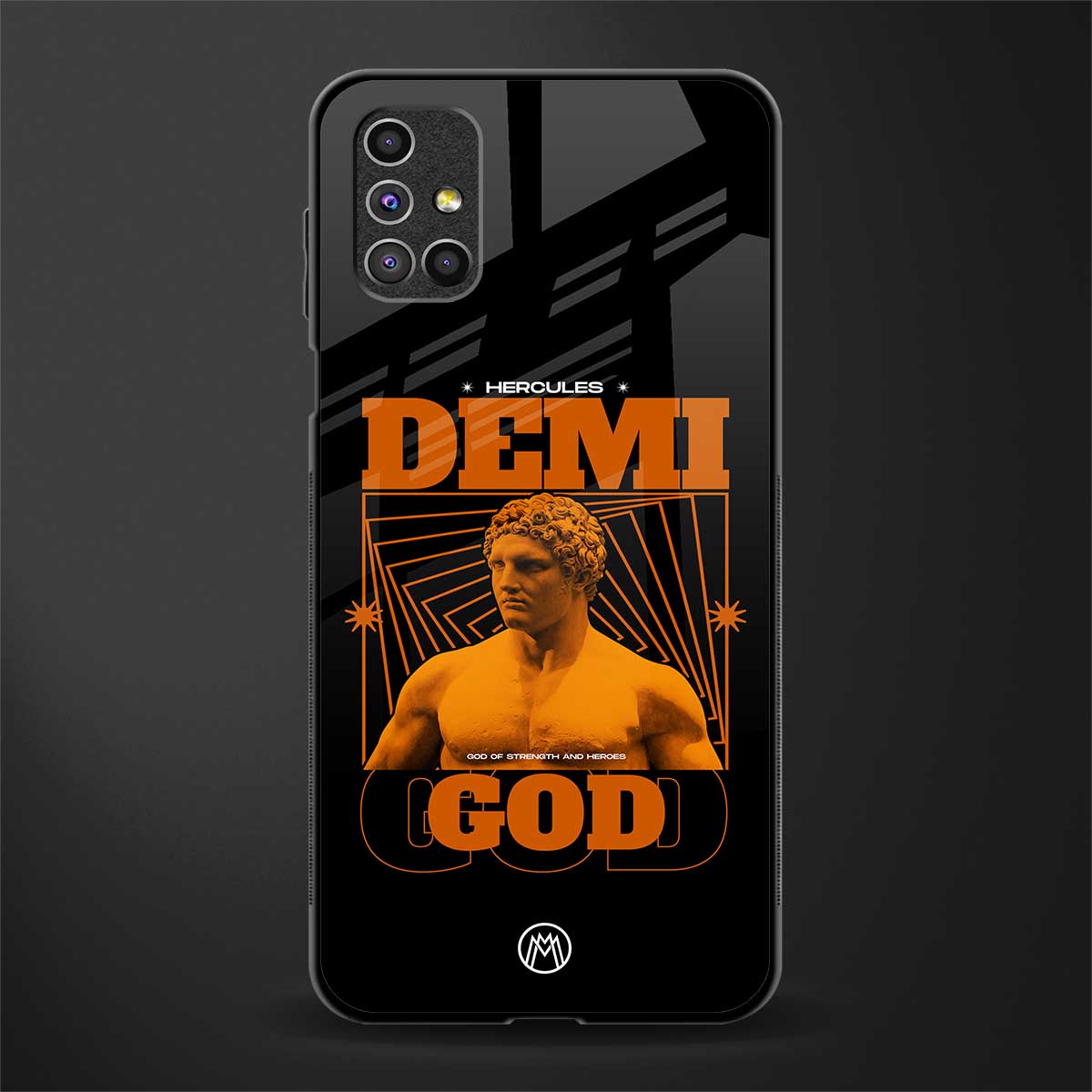 demi god glass case for samsung galaxy m31s image