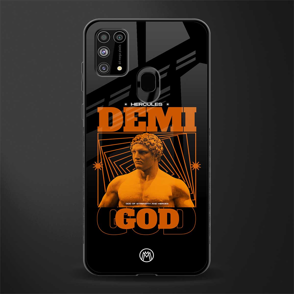 demi god glass case for samsung galaxy m31 image