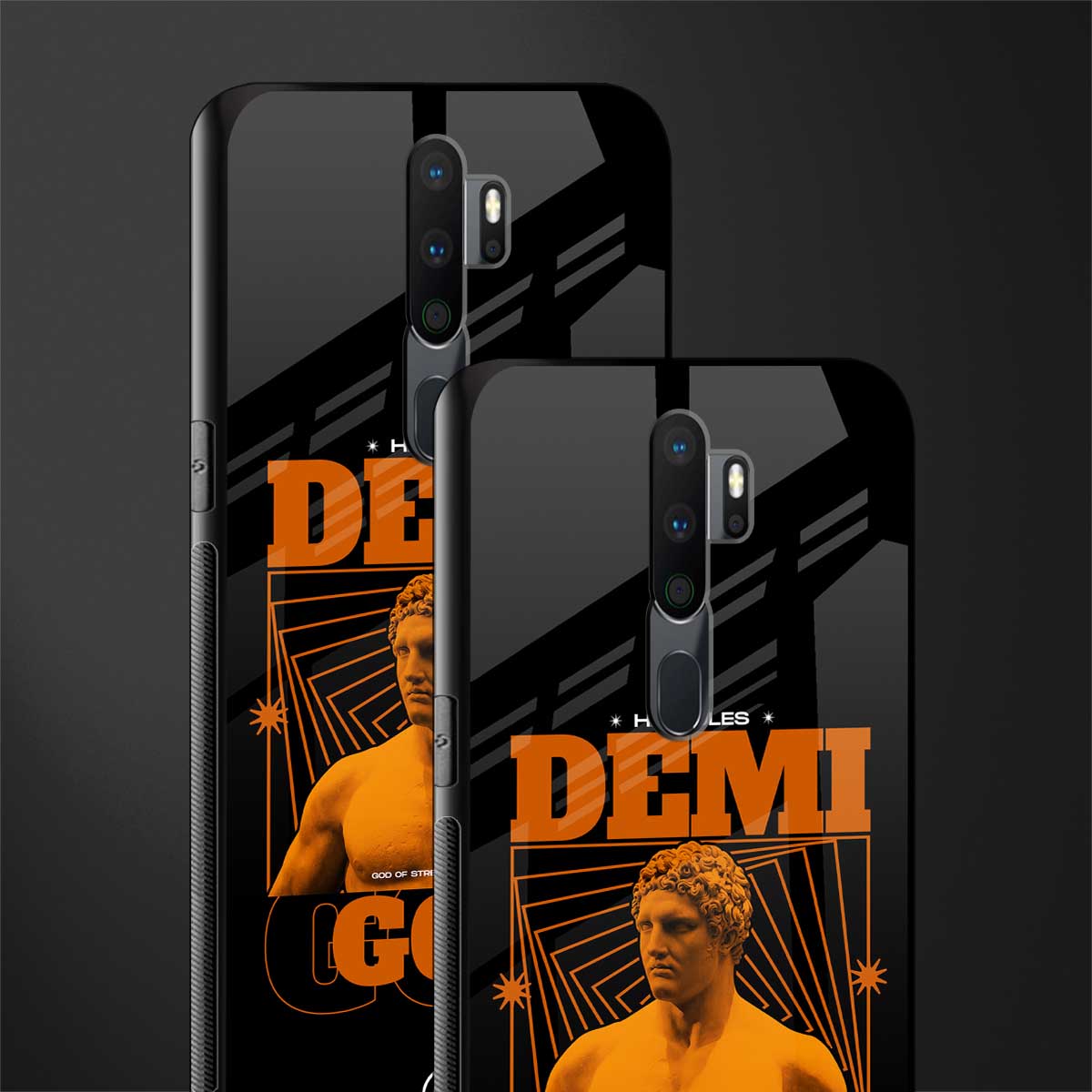 demi god glass case for oppo a5 2020 image-2