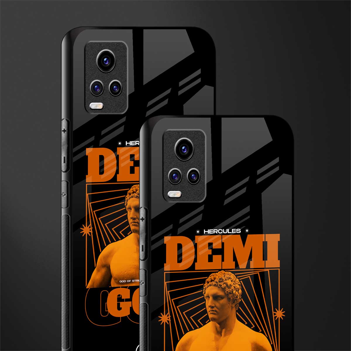 demi god back phone cover | glass case for vivo y73