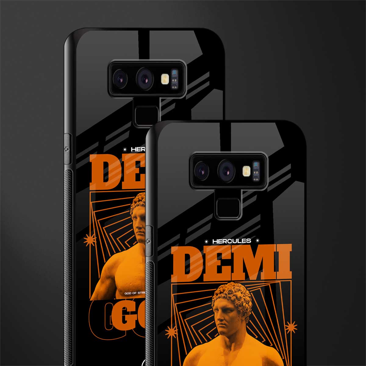 demi god glass case for samsung galaxy note 9 image-2