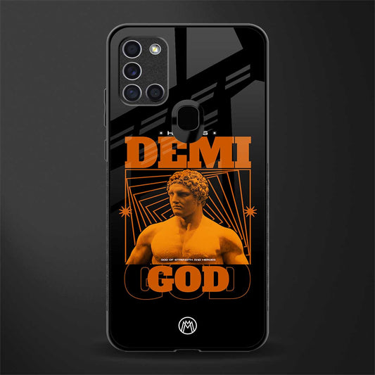 demi god glass case for samsung galaxy a21s image