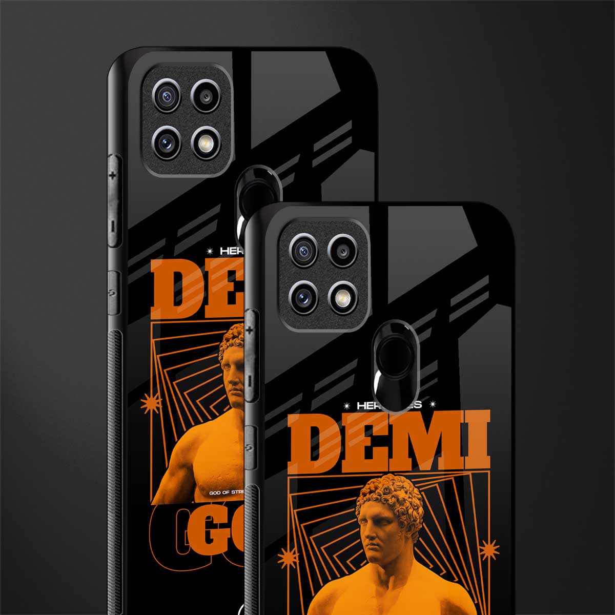demi god glass case for oppo a15 image-2