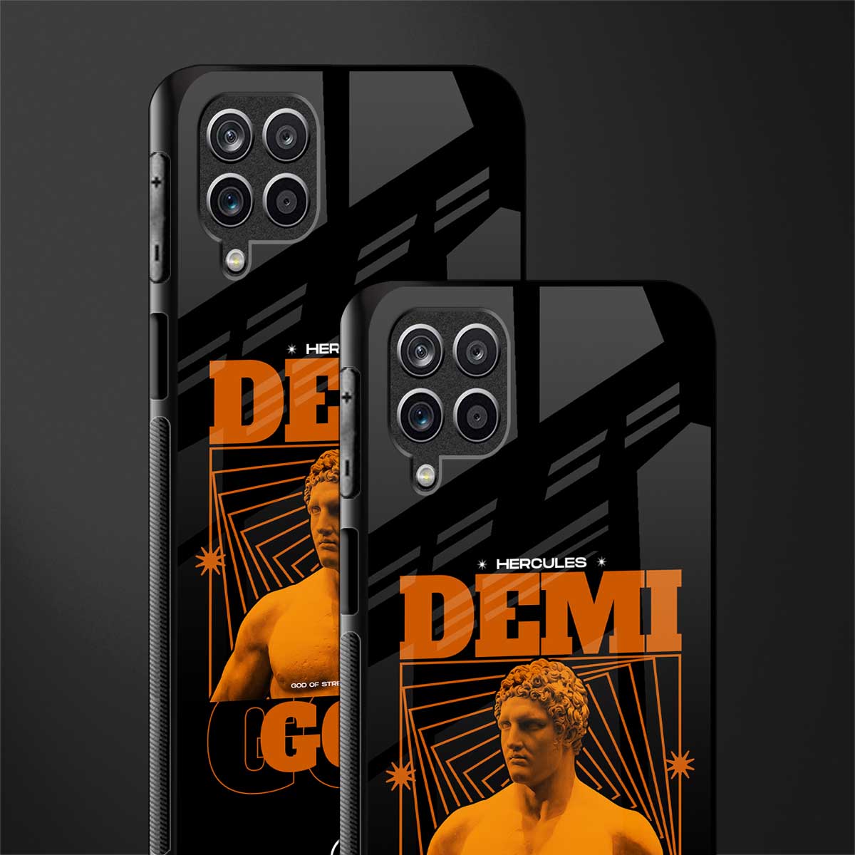demi god glass case for samsung galaxy a12 image-2