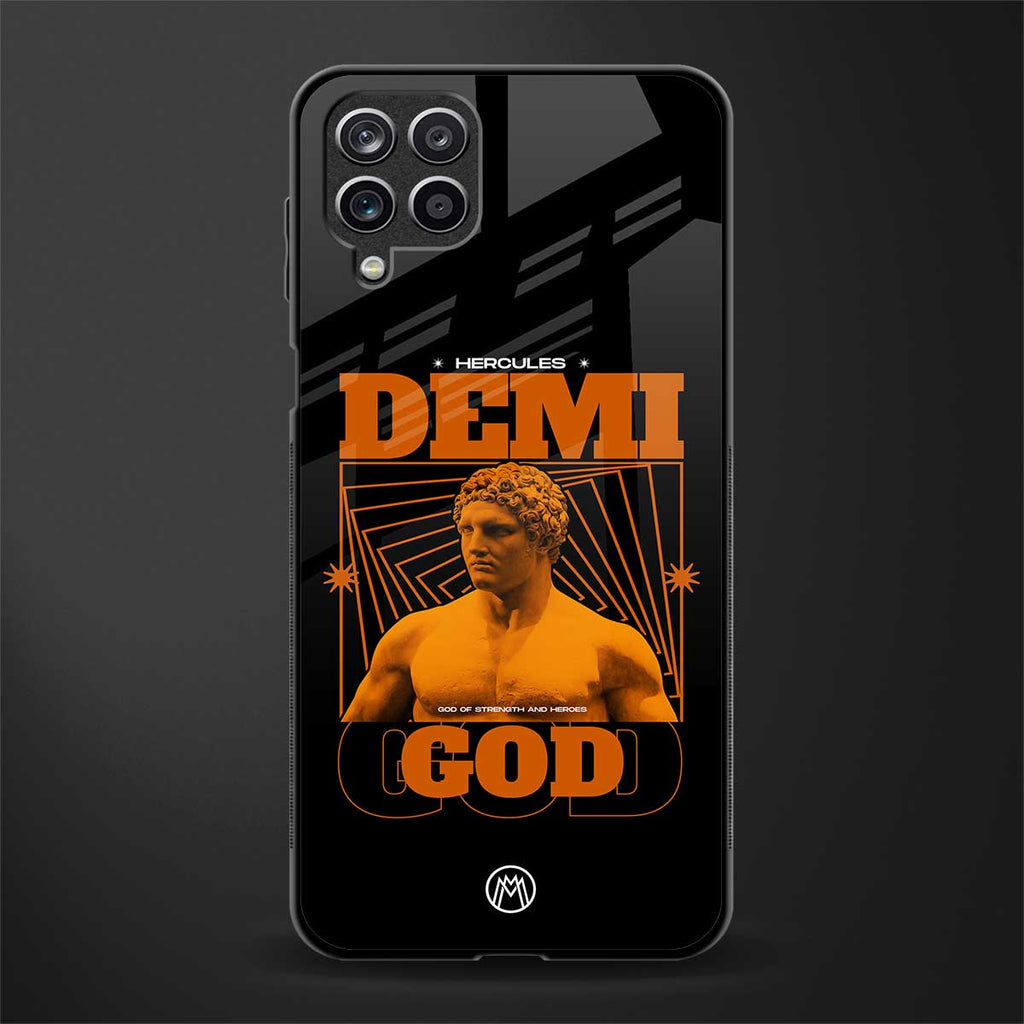 demi god glass case for samsung galaxy a12 image
