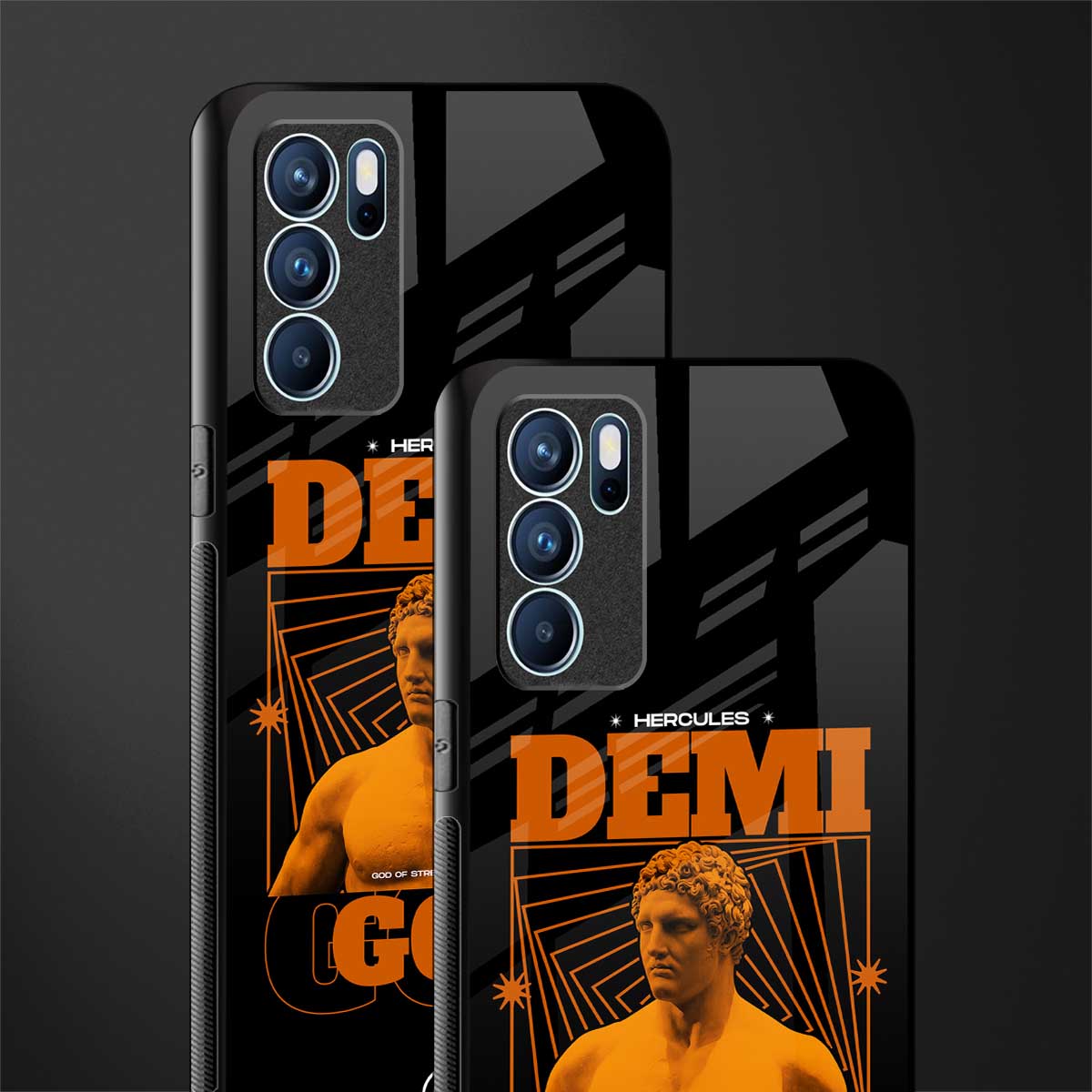 demi god glass case for oppo reno6 5g image-2