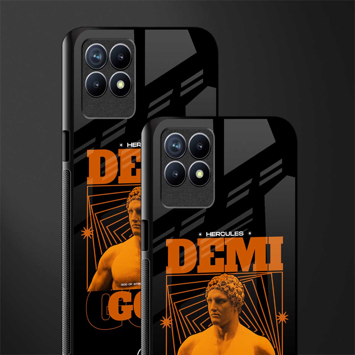 demi god glass case for realme 8i image-2