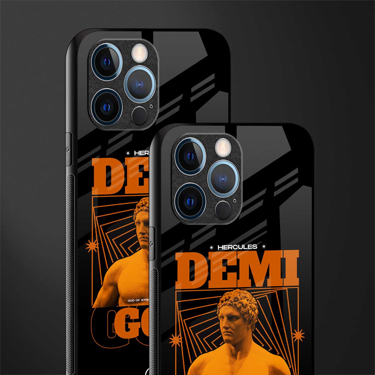 demi god glass case for iphone 12 pro image-2