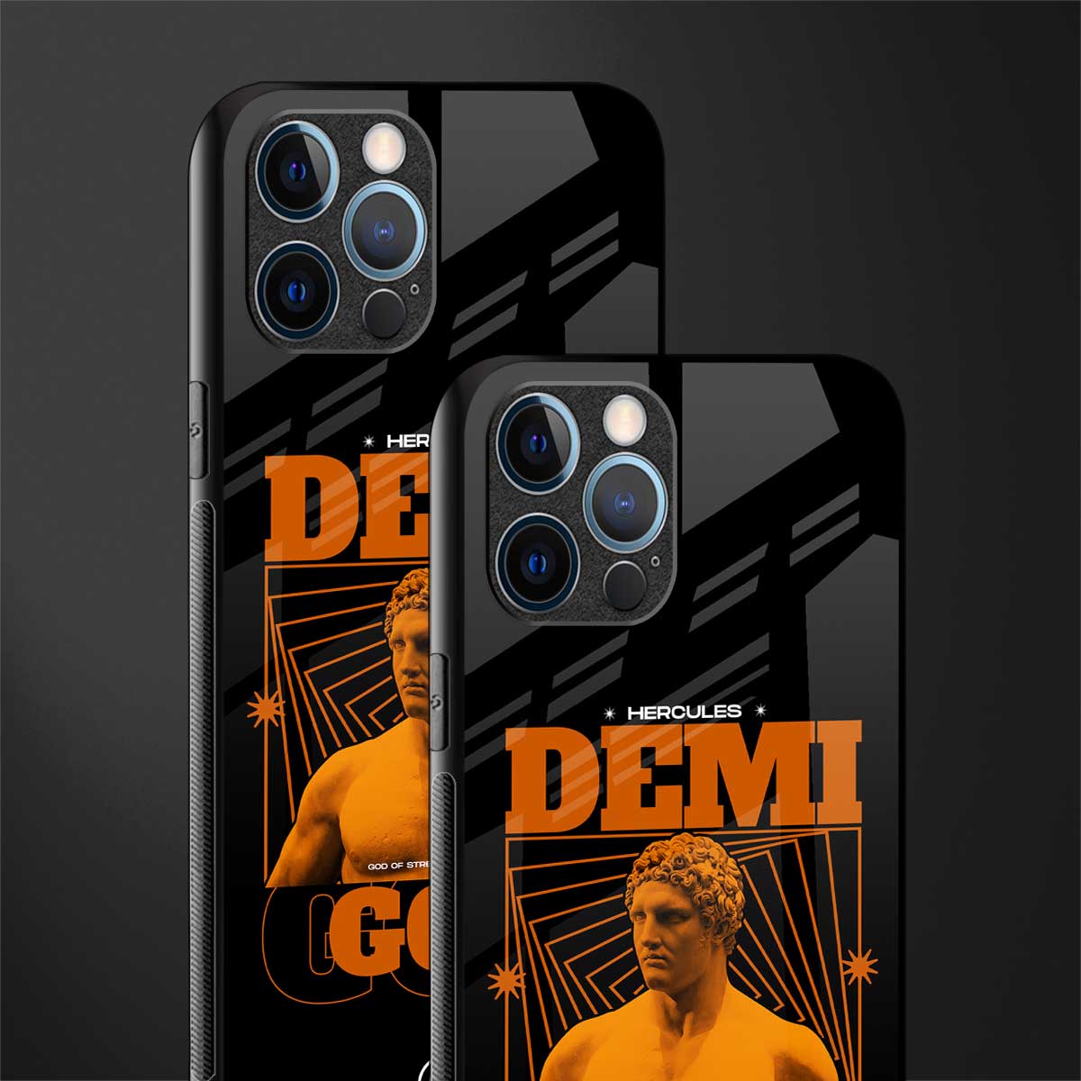 demi god glass case for iphone 12 pro max image-2