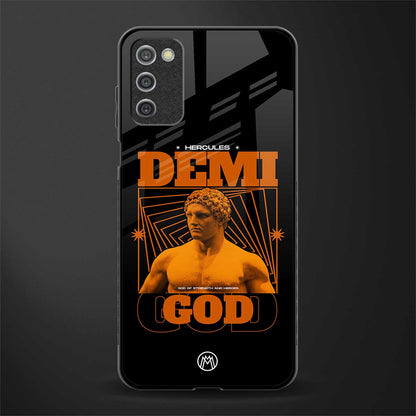 demi god glass case for samsung galaxy a03s image