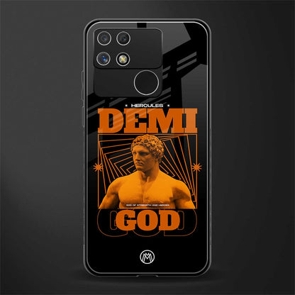 demi god back phone cover | glass case for realme narzo 50a