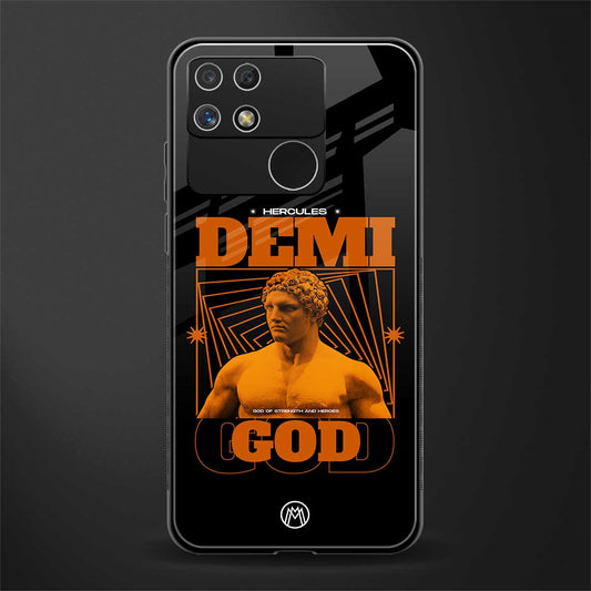 demi god back phone cover | glass case for realme narzo 50a