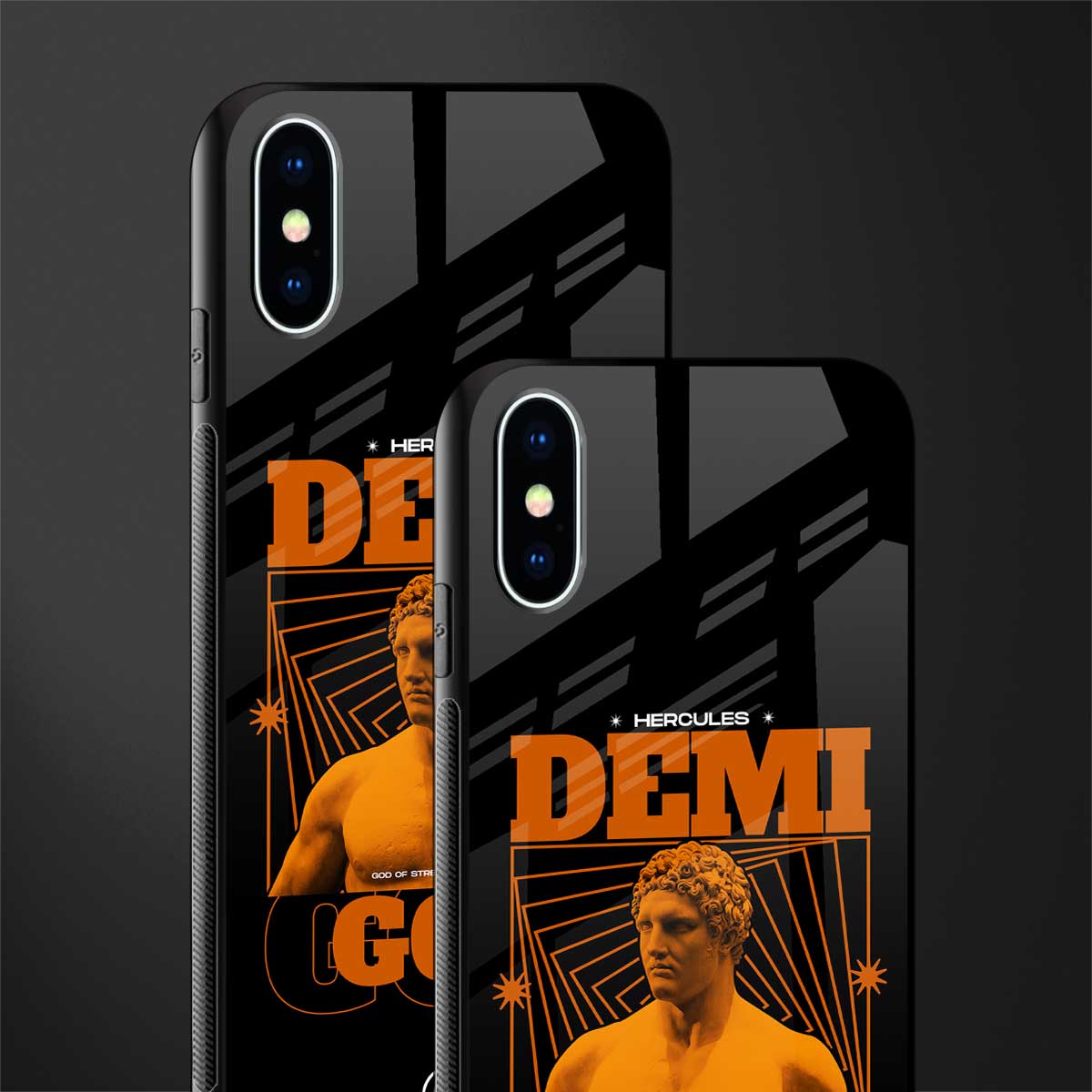 demi god glass case for iphone xs image-2