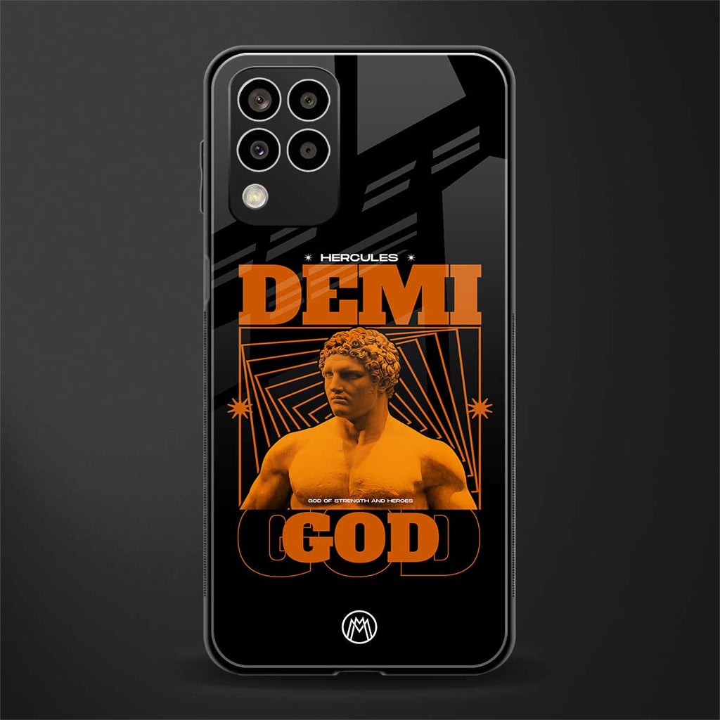 demi god back phone cover | glass case for samsung galaxy m33 5g