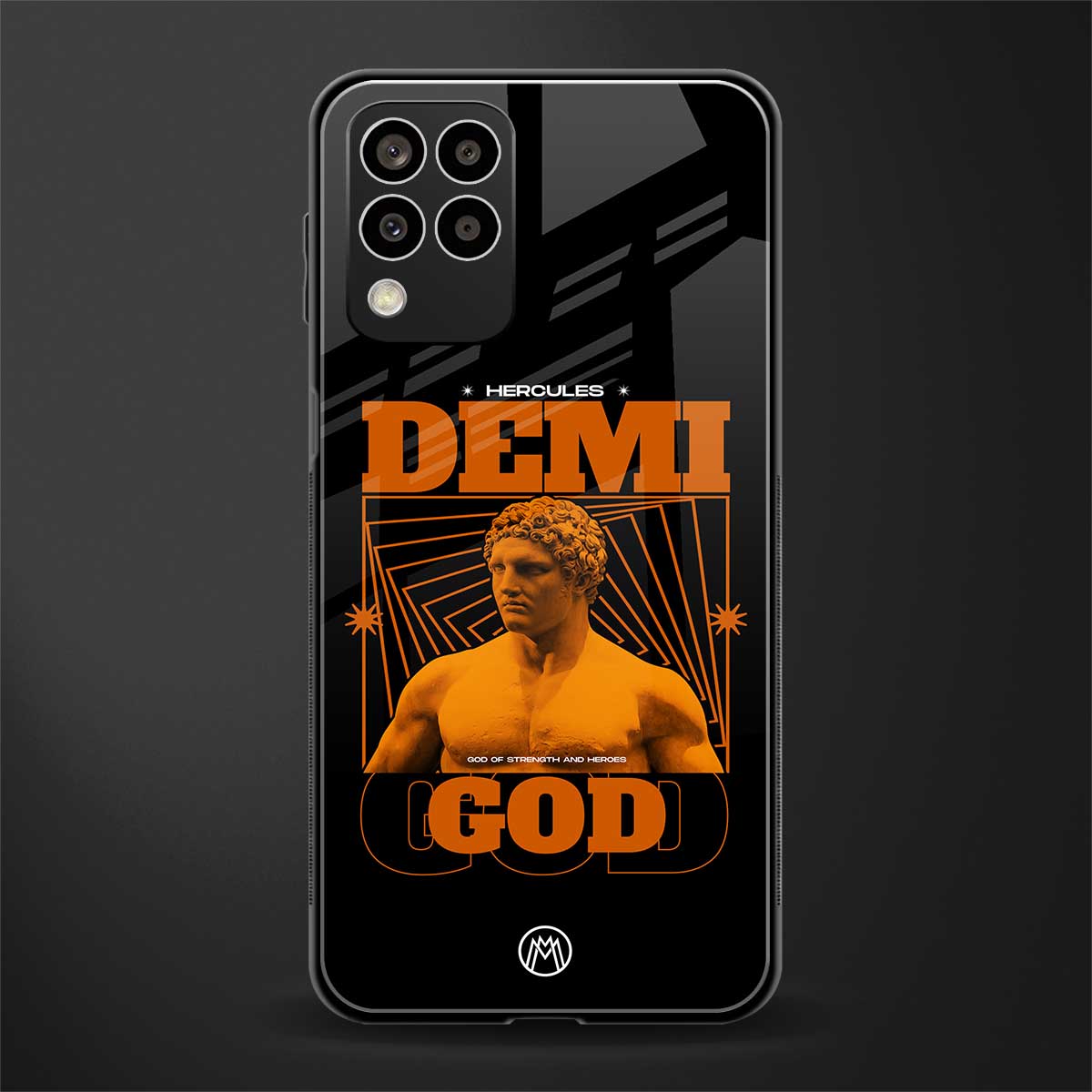 demi god back phone cover | glass case for samsung galaxy m33 5g