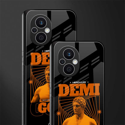 demi god back phone cover | glass case for oppo f21 pro 5g