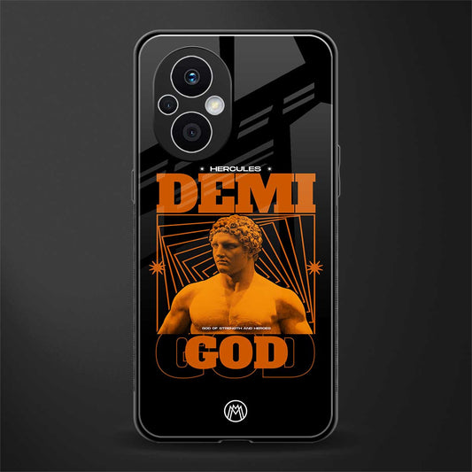 demi god back phone cover | glass case for oppo f21 pro 5g