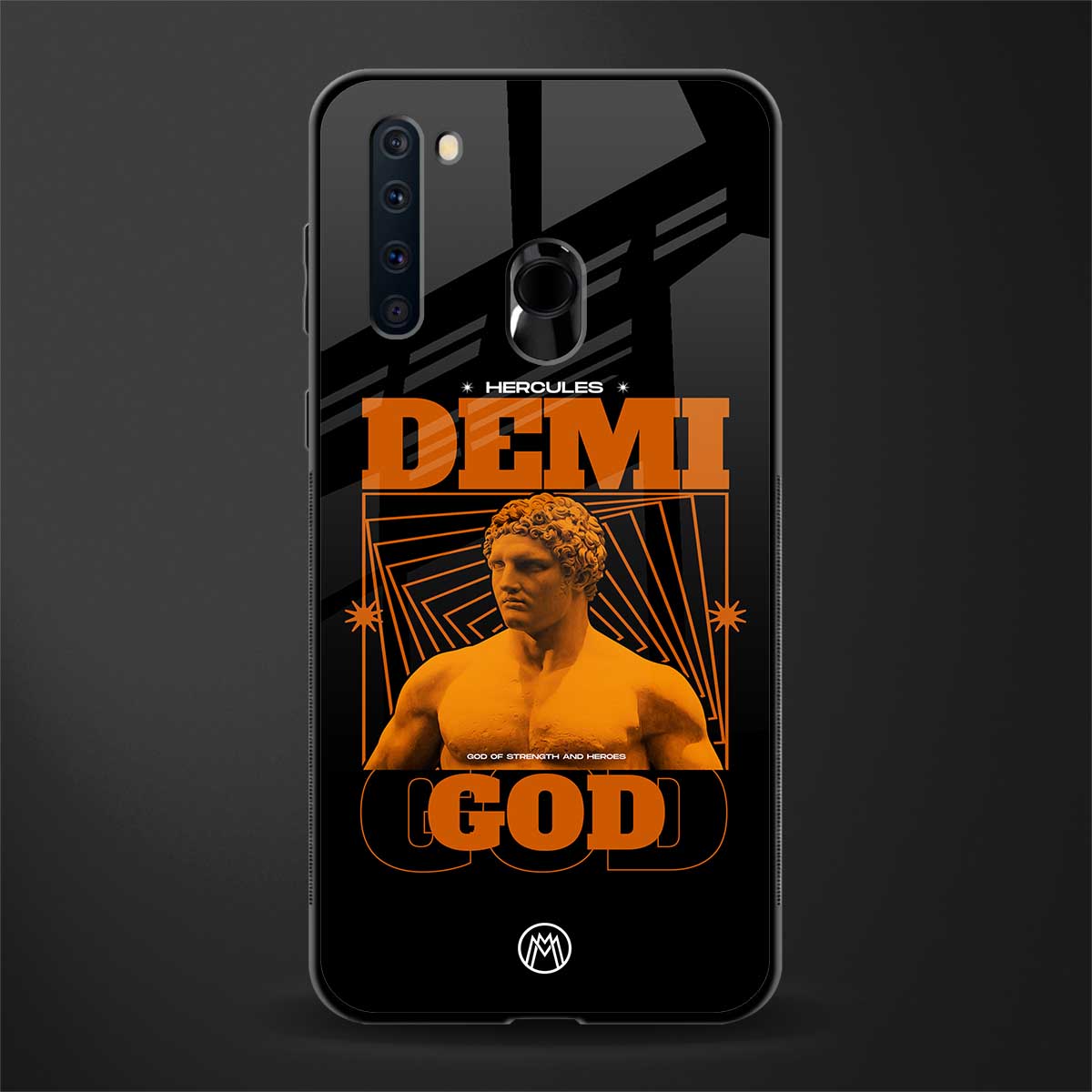 demi god glass case for samsung a21 image