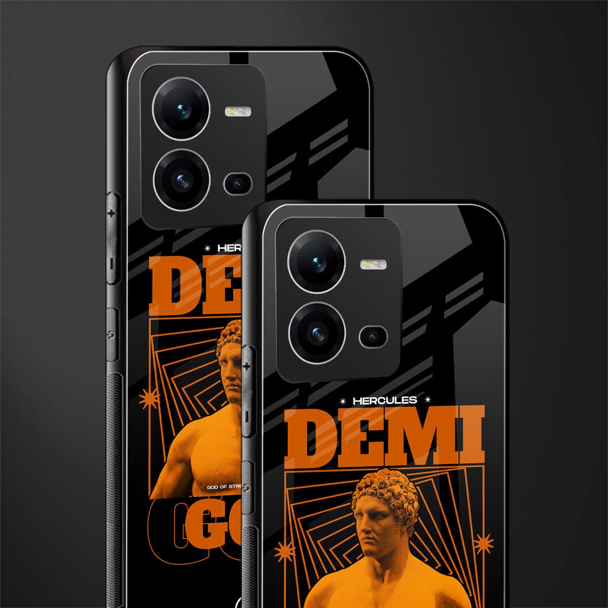 demi god back phone cover | glass case for vivo v25-5g