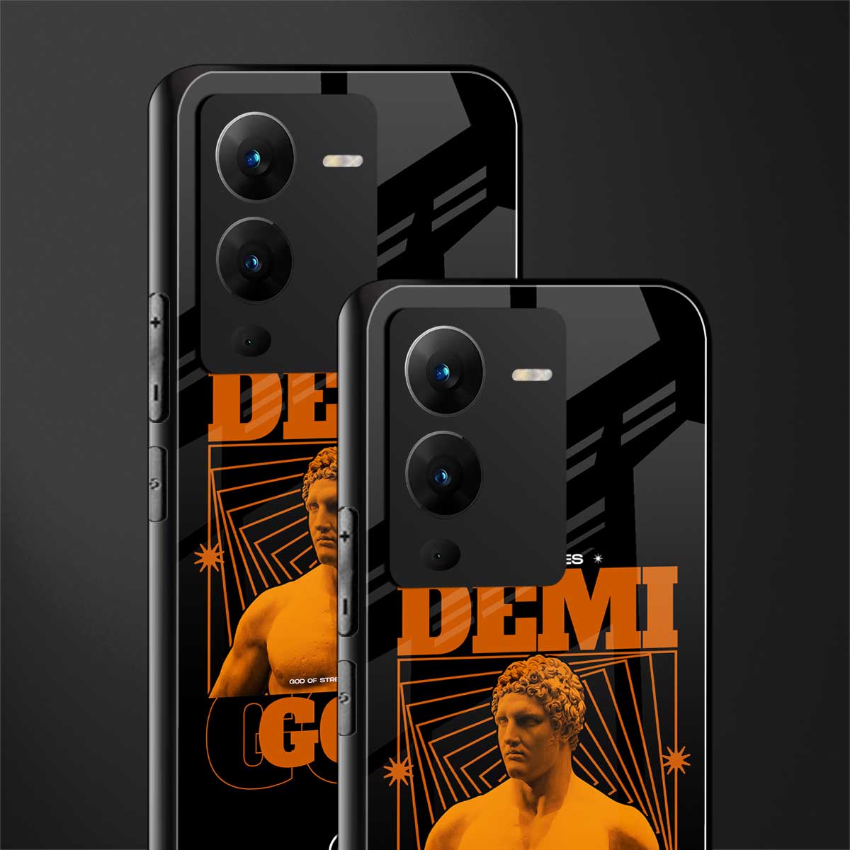 demi god back phone cover | glass case for vivo v25 pro 5g